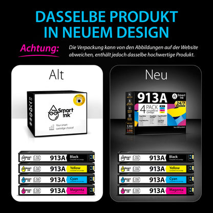 Smart Ink HP 913A Kompatible Druckerpatronen - 4er Multipack