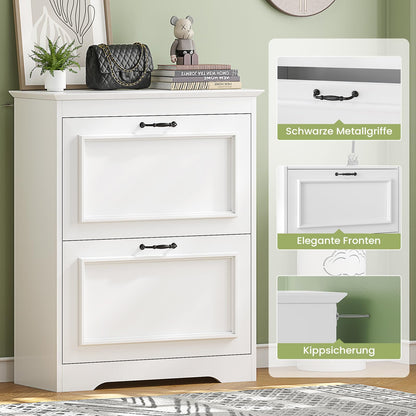 Brinlawb Schuhkipper 2 Klappen 8-12 Paar Schuhe – Weiss