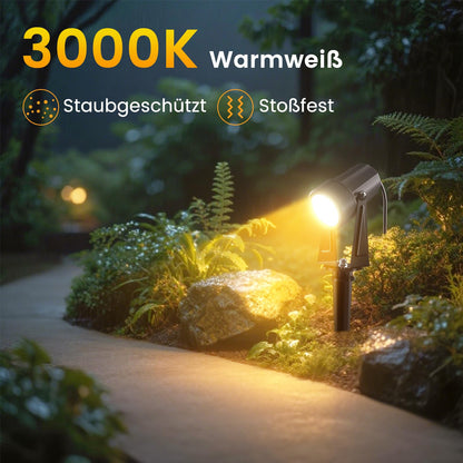 LONIUTO Gartenstrahler LED – 10er Pack Warmweiss 3000K
