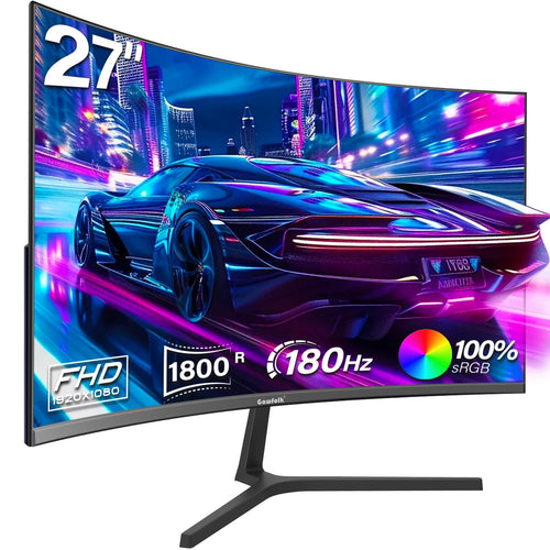 Gawfolk Curved Gaming Monitor 27 Zoll 180Hz - Full HD