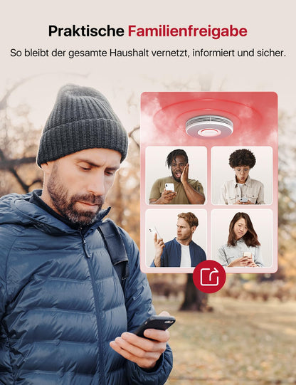 X-Sense Smarter WLAN Rauchmelder mit SBS50 Basisstation - 12er Set