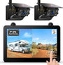 ZEROXCLUB Rückfahrkamera kabellos Solar mit 7 Zoll 1080P Monitor, Magnetkamera und Touchscreen