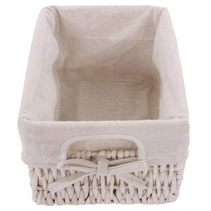 Mendler 2er-Set Regal Kommode Vintage, 3 Korbschubladen – Weiss