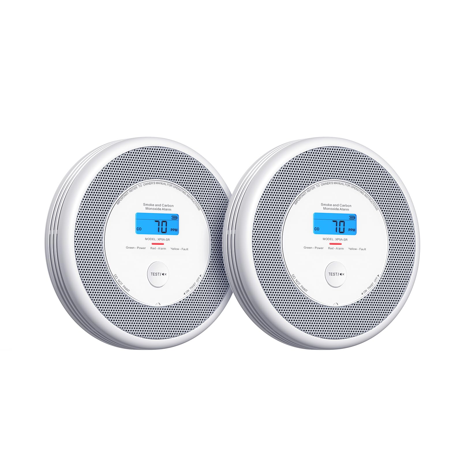 X-Sense XP0A-SR Rauch- und CO-Melder mit Sprachausgabe, 2er-Pack