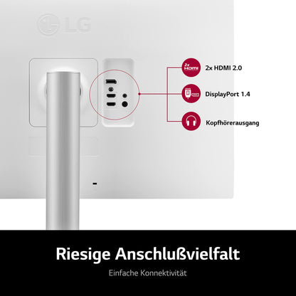 LG 27UP650P-W 4K UHD IPS HDR Monitor 27 Zoll – Weiss