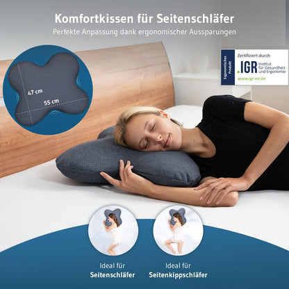 ACAMAR QuickDry Orthopädisches Nackenkissen – Seitenschläfer