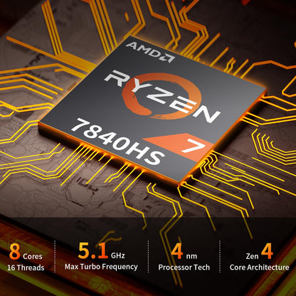 AWOW Ryzen 7 7840HS Mini Gaming PC - 32GB RAM / 1TB SSD