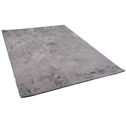 Pergamon Luxus Super Soft Fellteppich Plush weich flauschig - Grau