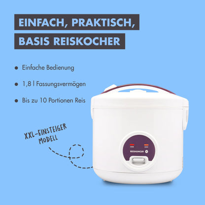 REISHUNGER Basis Reiskocher Starter Set – Weiss Keramik