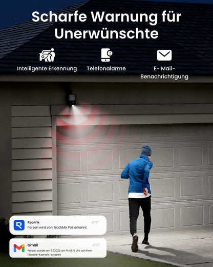 Reolink TrackMix PoE 4K PTZ Überwachungskamera aussen, Dual-Objektiv