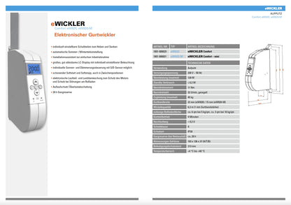 eWickler Comfort eW920 elektrischer Gurtwickler Schwenkwickler