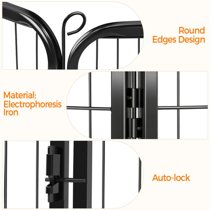 Yaheetech Welpenlaufstall 6 Gitter 80x60 cm – Innen/Aussen