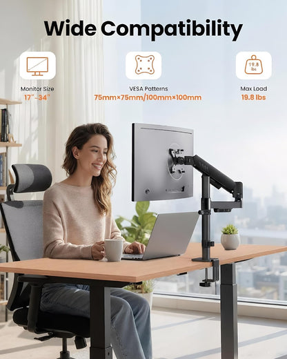 ErGear Monitorarm, verstellbare Monitorhalterung 13-34 Zoll, bis 9 kg