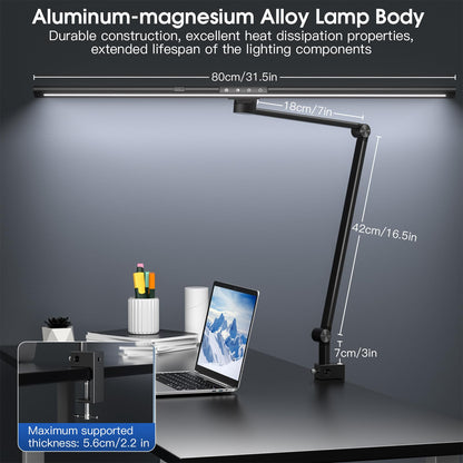 VERSKI Schreibtischlampe 24W Gestenerkennung - Mattschwarz