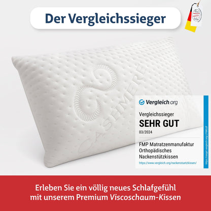 FMP Matratzenmanufaktur Orthopädisches Nackenstützkissen Visco 13 cm weiss