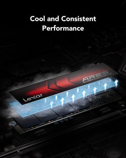 Lexar ARES 2TB interne NVMe-SSD, M.2 2280 PCIe Gen4x4, 7400 MB/s
