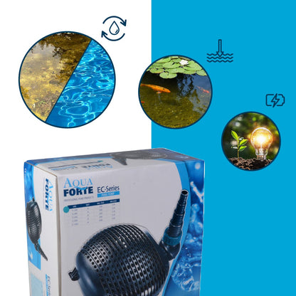 AquaForte EC 10.000 Teichpumpe – Filter, Bachlauf & Wasserfall