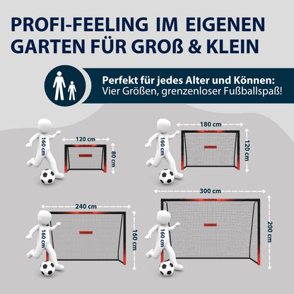 HUDORA Pro Tect Advanced Fussballtor – für Garten & Outdoor