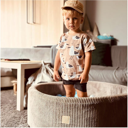 MISIOO Bällebad für Kinder – Schaumstoff 90x30cm mit 200 Bällen