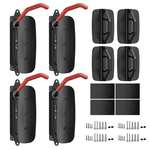 HOKO VELO 30 Fahrrad-Wandhalterung 4er Set schwenkbar bis 30 kg – Wandmontage für MTB, Rennrad und Stadtrad