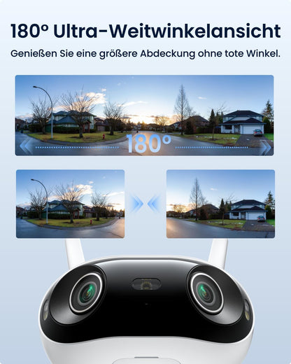 Reolink Elite WiFi 4K WLAN Überwachungskamera aussen, 180° Panorama
