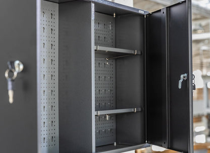 Ondis24 Kurt Werkstatt Hängeschrank abschliessbar - Grau Schwarz 120 cm