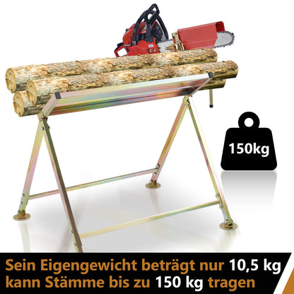 Vigevee Sägebock mit Kettensägenhalterung, klappbar, bis 150 kg