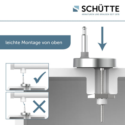 Schütte Slim WC-Sitz aus Duroplast mit Absenkautomatik, Schwarz