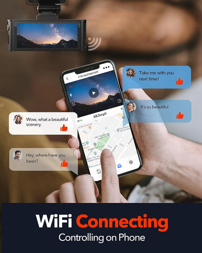 REDTIGER F7N 4K Dashcam Front/Rear mit 64GB Karte