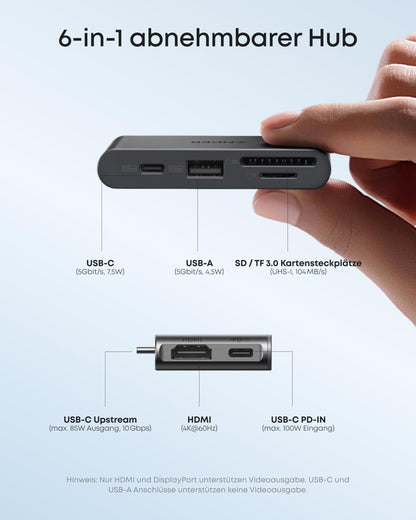 Anker Nano Dockingstation 13-in-1, USB-C Hub, Triple-Display, 100W PD
