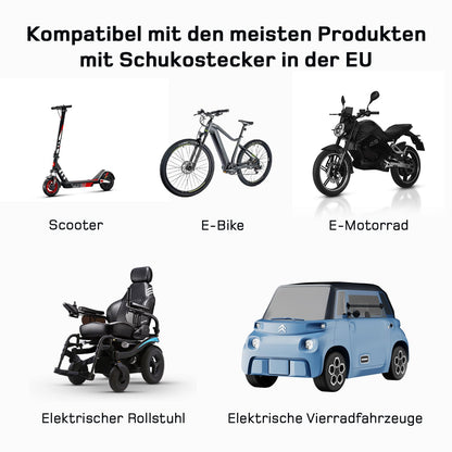 dé Ladeadapter Typ 2 auf Schuko 16A 1,5 m für E-Auto, E-Bike