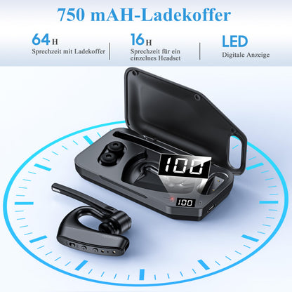 Conambo K10C Bluetooth Headset mit Ladeetui und Dual-Mikrofon