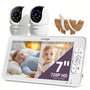 Comfyer BM01 Babyphone mit 2 Kameras und 7-Zoll-HD-Display, ohne WLAN – Video-Babyüberwachung im Split-Screen