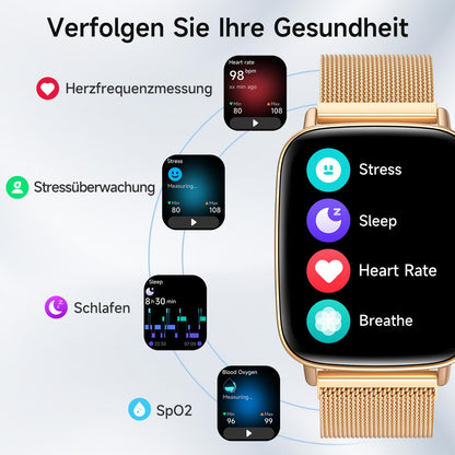 AEAC Smartwatch Damen mit Telefonfunktion, IP68, 110+ Sportmodi