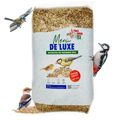 Pauls Mühle Wildvogelfutter Deluxe für Gartenvögel - 25 kg