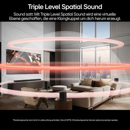 LG DS90TY 5.1.3 Dolby Atmos Soundbar mit Subwoofer, Schwarz