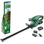 Bosch EasyHedgeCut 18-45 Akku Heckenschere - 2 Akkus. Grün-schwarz mit langem Schwert. Kabellose Pflege von Hecken.