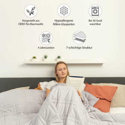 Ella Gewichtsdecke Anti-Stress Therapiedecke - 135x200 9kg