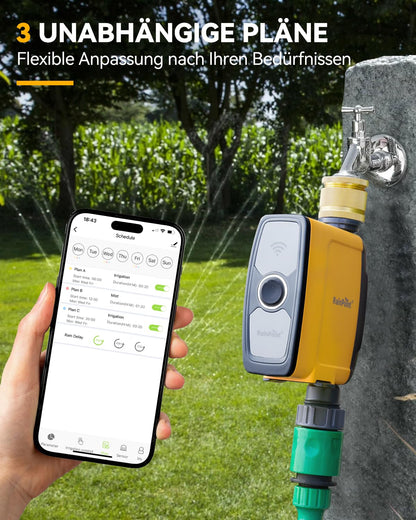 RAINPOINT WLAN Bewässerungscomputer mit Messingeinlass und App