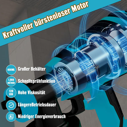 Mellif Akku Farbsprühpistole für Makita 18V - Kabellos