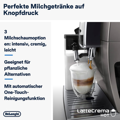 De'Longhi Dinamica Plus ECAM380.95.TB Kaffeevollautomat - Titan/Schwarz