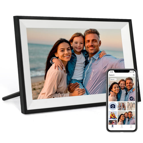 Humblestead Digitaler Bilderrahmen 10,1 Zoll WiFi Touchscreen Schwarz mit IPS-Display zur Wiedergabe von Fotos und Videos