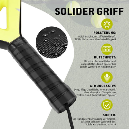 Padel Schläger Erwachsene Carbon Glasfaser – Allround