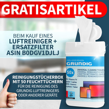 Grundig Luftreiniger für Allergiker - Hepa + Aktivkohlefilter