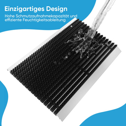 Alu Schmutzfangmatte Aussen Bürsten – Schwarz 50x80 cm
