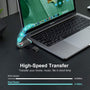 Vansuny USB Stick 3.0 256 GB Speicherstick mit LED-Anzeige, Cyan – Kunststoffgehäuse mit Schutzkappe und Trageschlaufe