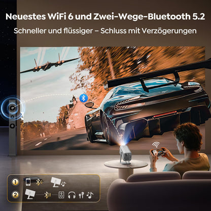 Smart Beamer 4K Heimkino Projektor - Netflix Dolby Audio
