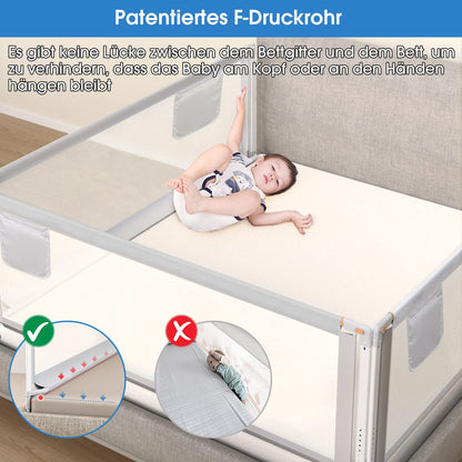 YIKANWEN Bettschutzgitter einziehbar Kinder 200cm - 1 Stück