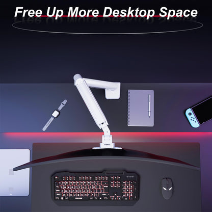 Fydeamer Gasfeder Monitorhalterung Einzel 17-35 Zoll – Weiss