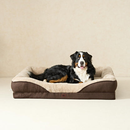 EHEYCIGA Orthopädisches Memory Foam Hundebett - Braun, Mittelgross